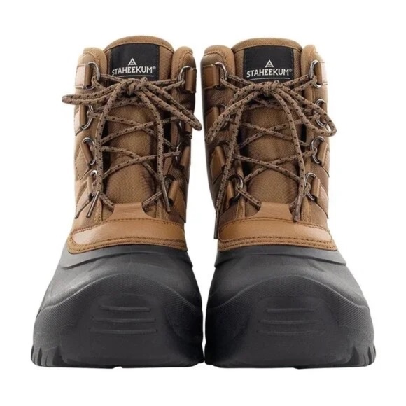 New Staheekum Men's Insulated Snow Boot Brown Waterproof Cold -20 Lace Up NIB - Picture 4 of 6